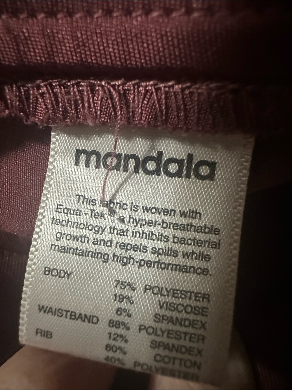 Mandala Scrubs Women's XL Mauve High Waist Jogger Pants Equa-Tek 9 Pocket - Picture 7 of 11